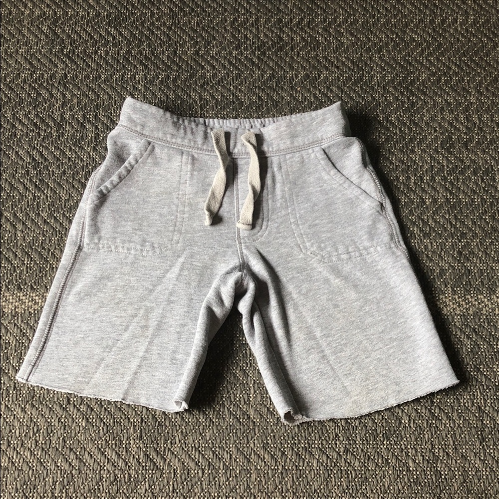 Old Navy Light Gray Knit Drawstring Shorts for Kids